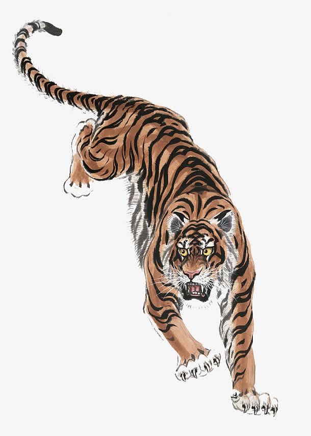 嚎叫的老虎免抠素材免费下载_觅元素51yuansu.com