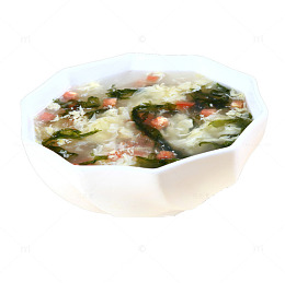 产品实物紫菜蛋汤一碗