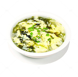 产品实物紫菜蛋汤一碗