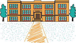 学校 卡通图案 装饰图案 教学楼