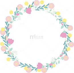 手绘花花环花藤