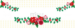 红色手绘花花藤banner
