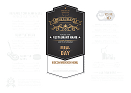 灰色调餐厅菜单设计