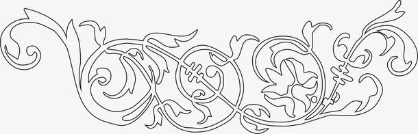 传统古典角花花纹素材