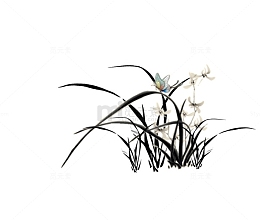 中国风水墨草