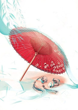 唯美中国古风插画