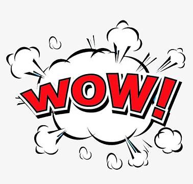 pngwow星形惊叹标贴png3d小人拿放大镜看着感叹号png卡通插画猫头鹰