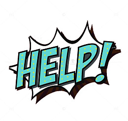 HELP惊叹标贴