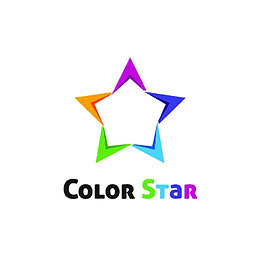 彩色五角星标志