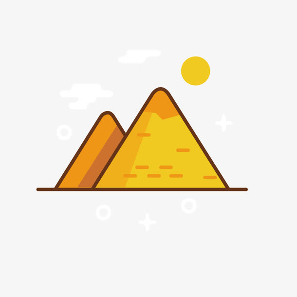 黄色三角形金字塔