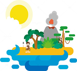 夏日漂流记插画