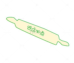 绿色必点装饰标签