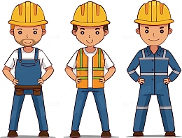 卡通劳动工人海报