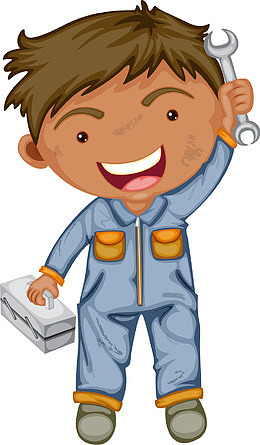 满脸污垢的汽车维修工程师