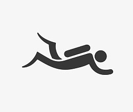 浮潜者和泡沫图标