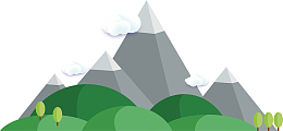 扁平化自然风景山