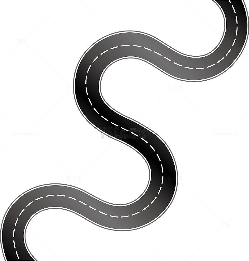 矢量弯曲的道路