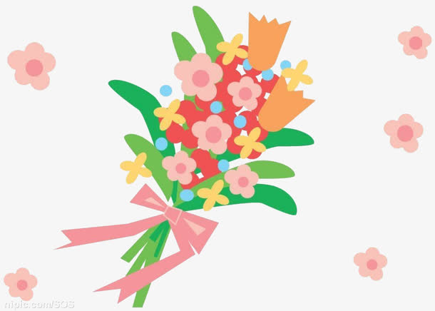 漂亮的一束鲜花