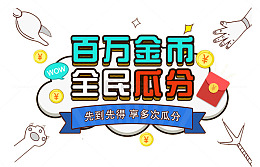 百万金币全民瓜分活动主题艺术字