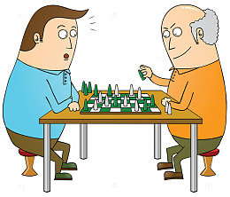 正在下棋PK的人
