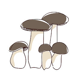 手绘蘑菇