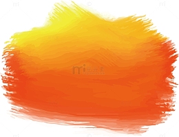 橘色渐变水彩涂鸦