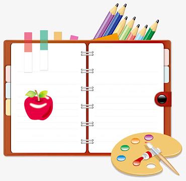 图案png打开的笔记本png矢量手绘本子png打开的本子png矢量手绘白色