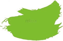 草绿色毛笔笔刷