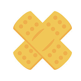 手绘创可贴矢量素材
