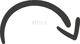 半圆形箭头素材