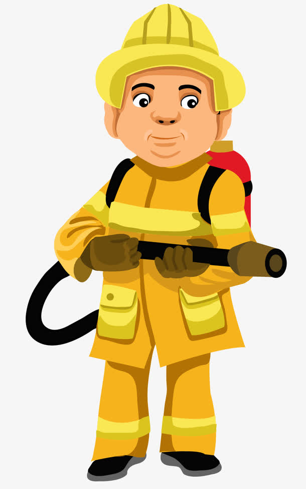 穿着黄色衣服的火警