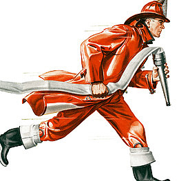 消防官兵插画