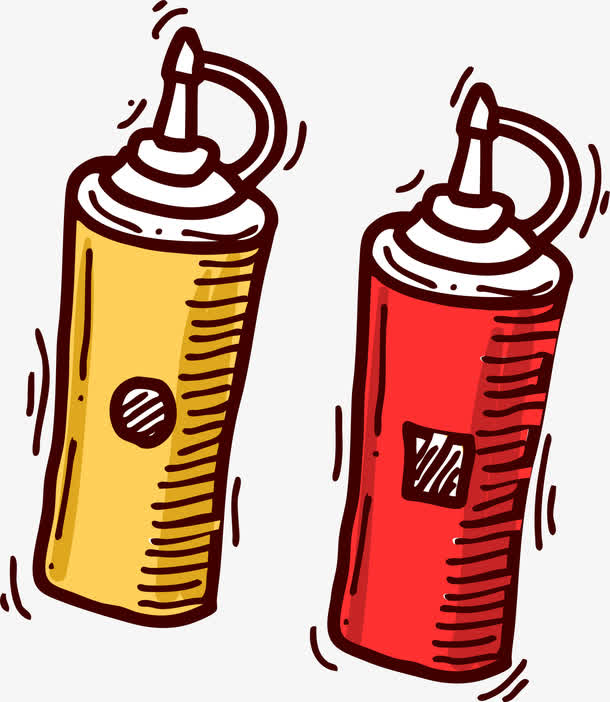 手绘卡通番茄酱