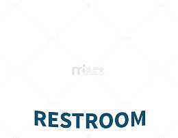 卡通厕所标志
