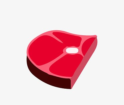 新鲜瘦肉矢量图