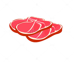 鲜肉片矢量图
