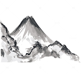 国画山峰
