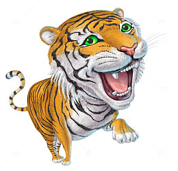 手绘老虎