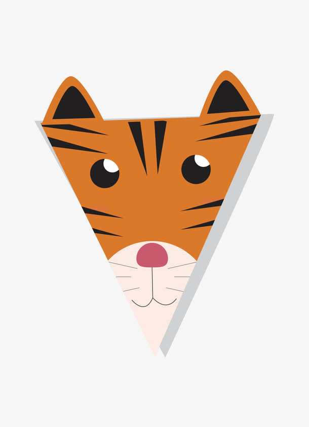三角形老虎头像