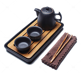 家庭品茶茶具黑陶