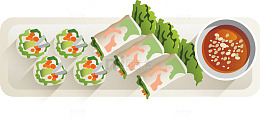 花甲粉丝矢量图