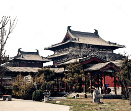 河北兴隆寺休闲凉亭