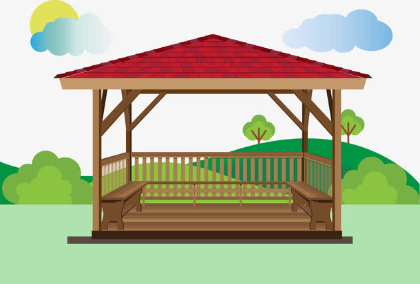 矢量凉亭