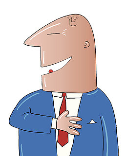 卡通宣誓人捂住胸口宣誓