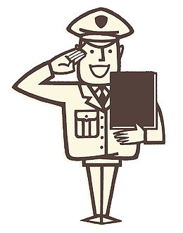 卡通军人宣读誓言