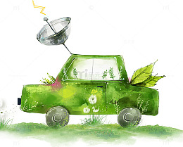 绿色汽车