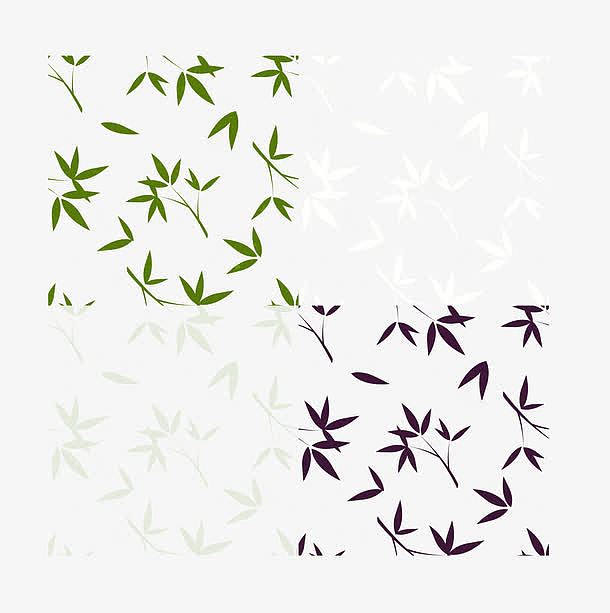 竹子叶插画