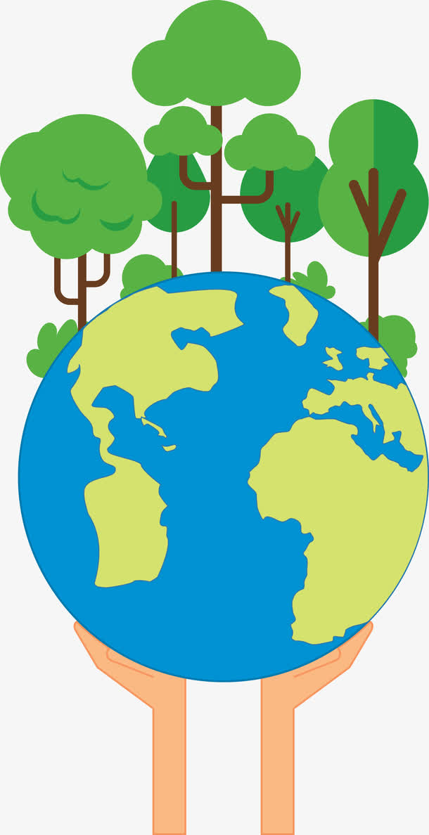 矢量地球和森林素材免费下载_觅元素