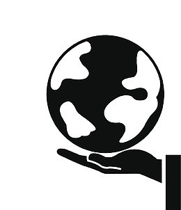 关爱地球黑白图案