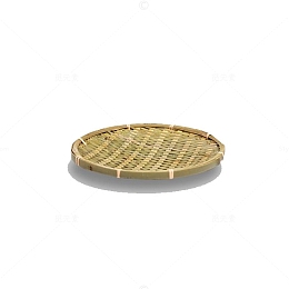 竹篮编织的水果托盘